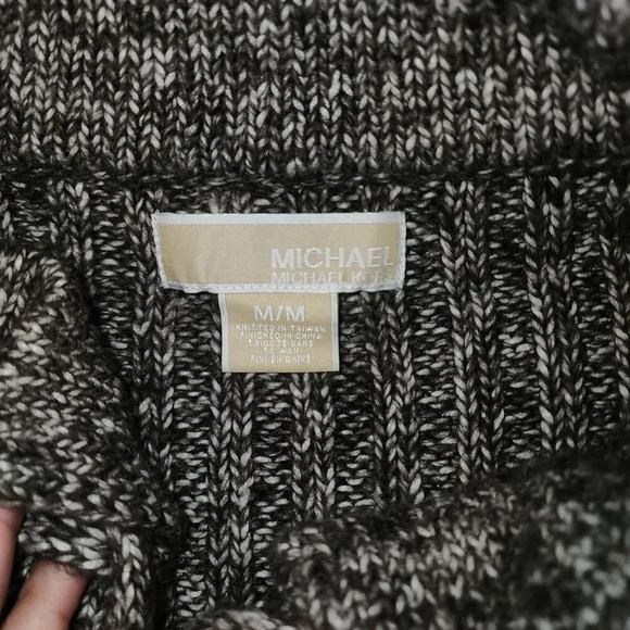 Michael Kors Women Brown Cotton Collared Button Knitted Cardigan Sweater Size M - Picture 3 of 8